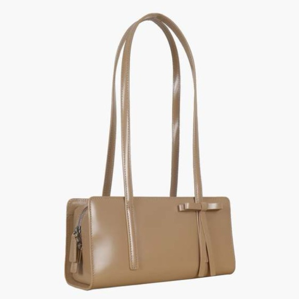 Sandy Liang Recital Bag In Taupe Leather New With Tag
